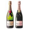 【お取り寄せ】【E】【箱なし】フランス シャンパーニュ モエ・エ・シャンドンブリュット＆ロゼ２本ギフト 750ml×2本入 | MHD正規輸入品
